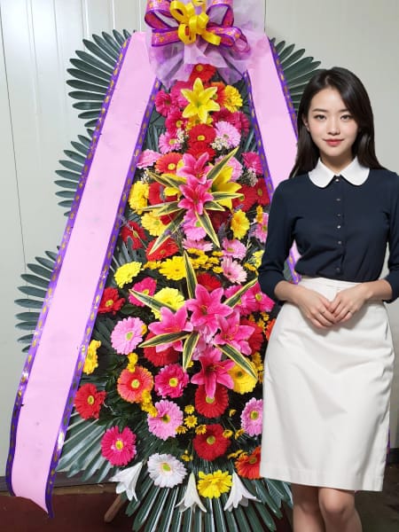 밀리토피아호텔 바이마린 3단화환 기본형